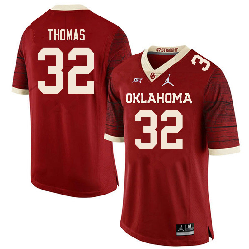 Oklahoma Sooners #32 R Mason Thomas College Football Jerseys Sale-Retro